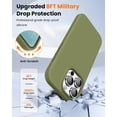 thumbnail image 5 of KOMI Designed for iPhone 16 Pro Max Shockproof Liquid Silicone Protective Phone Case, Olive Green, 5 of 5