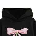thumbnail image 4 of Owordtank Girls Long Sleeve Hooded Sweatshirt Hoodie Cute Tops Stretch Flare Jeans with Heart-Shaped Distressed Details, Frayed Hem, 4 of 7