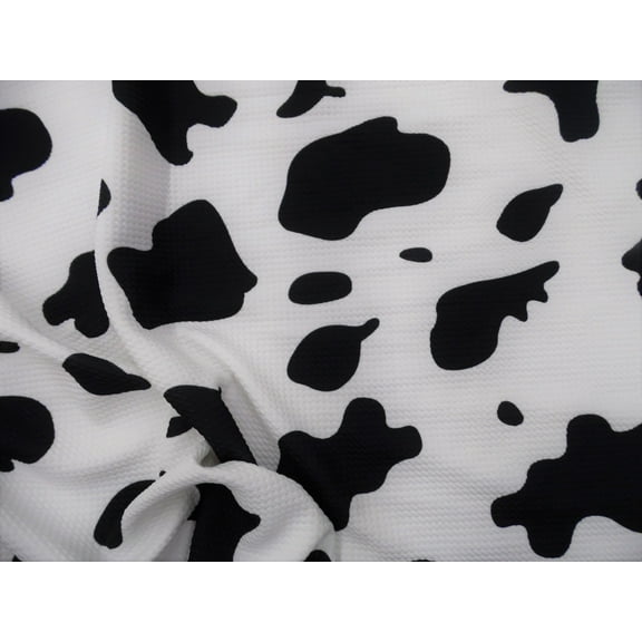 Bullet Printed Liverpool Textured Fabric 4 way Stretch Cow Animal Print Q24