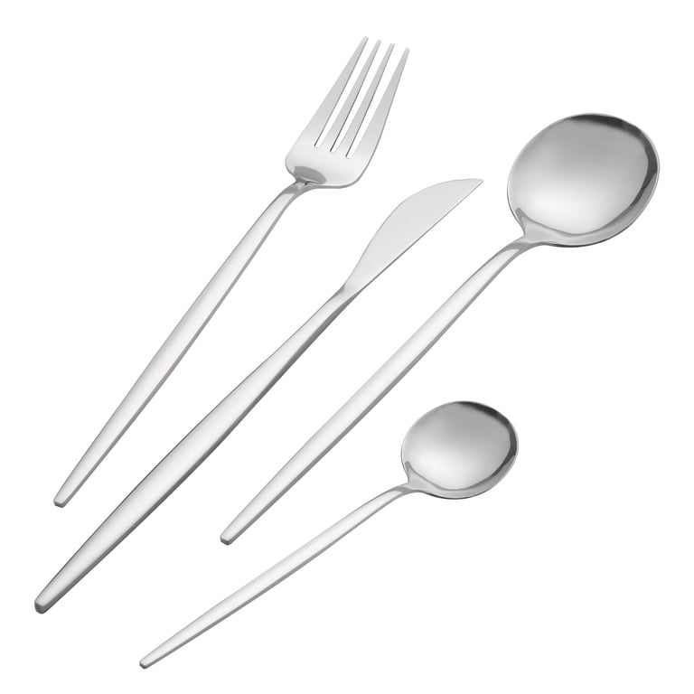 KitchenTrend Meraki 24 Piece Stainless Steel Silverware Set