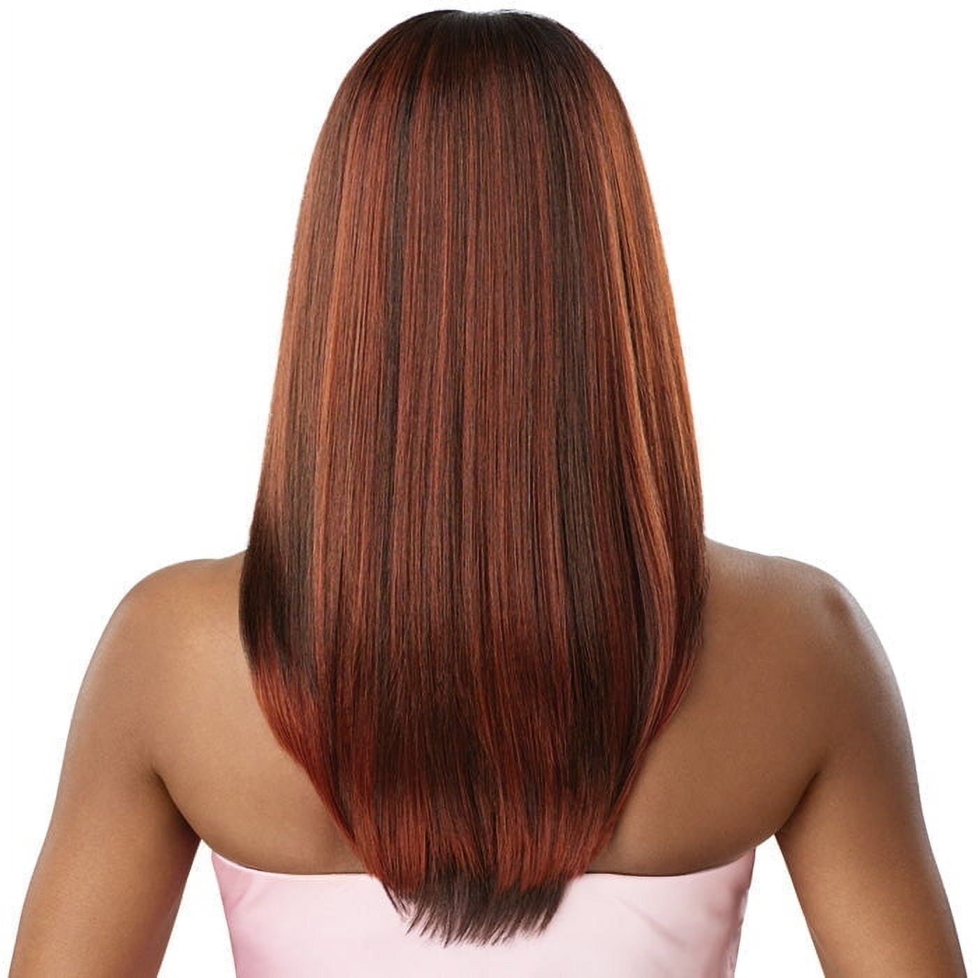 Outre Airtied Glueless Human Hair Blend 13x6 HD Lace Front Wig - HHB-SLEEK YAKI 20" - 100% Fully Hand-Tied