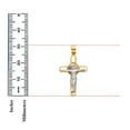 thumbnail image 2 of Gold 14K Tri Color Jesus Crucifix Cross Religious Pendant For Necklace or Chain, 2 of 8