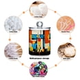 thumbnail image 6 of Yayeee 2 Pack Qtip Holder Bathroom Cotton Swab Canister with Lid Clear Dispenser Set, Modern Cocktails, 6 of 6