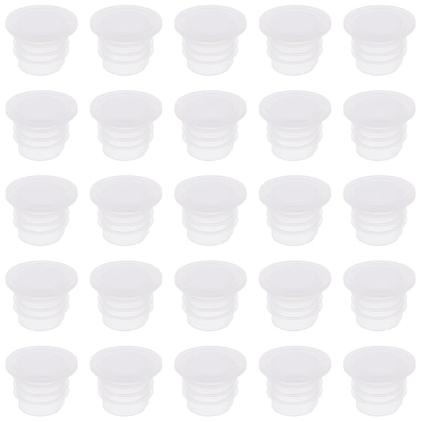 Tapón transparente de repuesto para salero y pimentero, tapones de plástico para salero y pimentero, botellas y macetas, 100 Uds.
