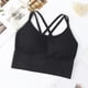 thumbnail image 5 of Jumpingount Camiseta sin mangas cruzada en la espalda, elástica, ligera, cómoda, para el pecho, antideslizante, plana, seca, suave, para mujer Prendas para la parte del cuerpo Negro Jumpingount AP017241-01, 5 of 6