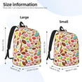 thumbnail image 4 of Daiia Color Donut Vintage Canvas Backpack for Men and Women ,Hiking Backpack,Travel Laptop Bag for School,Large Capacity Backpack, 4 of 8