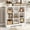 White, variant on iSunirm 38.6'' Wide 9 Cube Storage Organizer with Charging Station, 4-Tier Wooden Cube Bookcase for Living Room, Entryway, Black