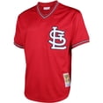 thumbnail image 2 of Men's Mitchell & Ness Ozzie Smith Scarlet St. Louis Cardinals Authentic Batting Practice Jersey, 2 of 7