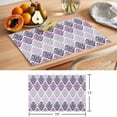 thumbnail image 6 of Purple Boho Flowers Placemats Set of 6 Modern Luxurious Geometric Floral Place Mats Indoor Wipeable Table Mats Washable Cloth Dining Table Placemats for Kitchen Holiday Party Home Decor 13x19 Inch, 6 of 9