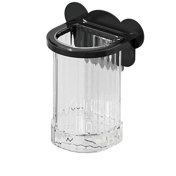 Black Black Wall Mounted Toothbrush Stand With Toothpaste Holder Comb And Makeup Brush Organizer For Bathroom Shower Kitchen Countertop No Drill Installation