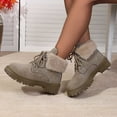 thumbnail image 5 of Women's Ankle Boots Winter Casual Fashion Lace Up Thick Sole Booties Ideal for All Day Comfort, 5 of 9