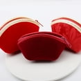 thumbnail image 5 of Farfi Jewelry Bag Portable Red Velvet Zipper Small Coins Holder Ring Bracelet Necklace Earrings Dumpling Pouch Home Supplies (Type C), 5 of 13