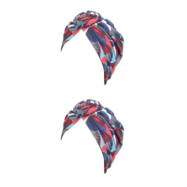 Qarigey Pañuelos para la cabeza para mujer Diseño elástico Gorro plisado Type1 NO1