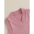 thumbnail image 6 of Kids Sweater Vest, 12 18 24M 3 4 5T Sleeveless V-neck Solid Knit Vest Fall Winter Clothes for Girls Boys, 6 of 10