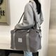 thumbnail image 5 of Bolso de lona unisex de moda Bolso de gimnasio con cremallera informal para hombres y mujeres (gris), 5 of 8