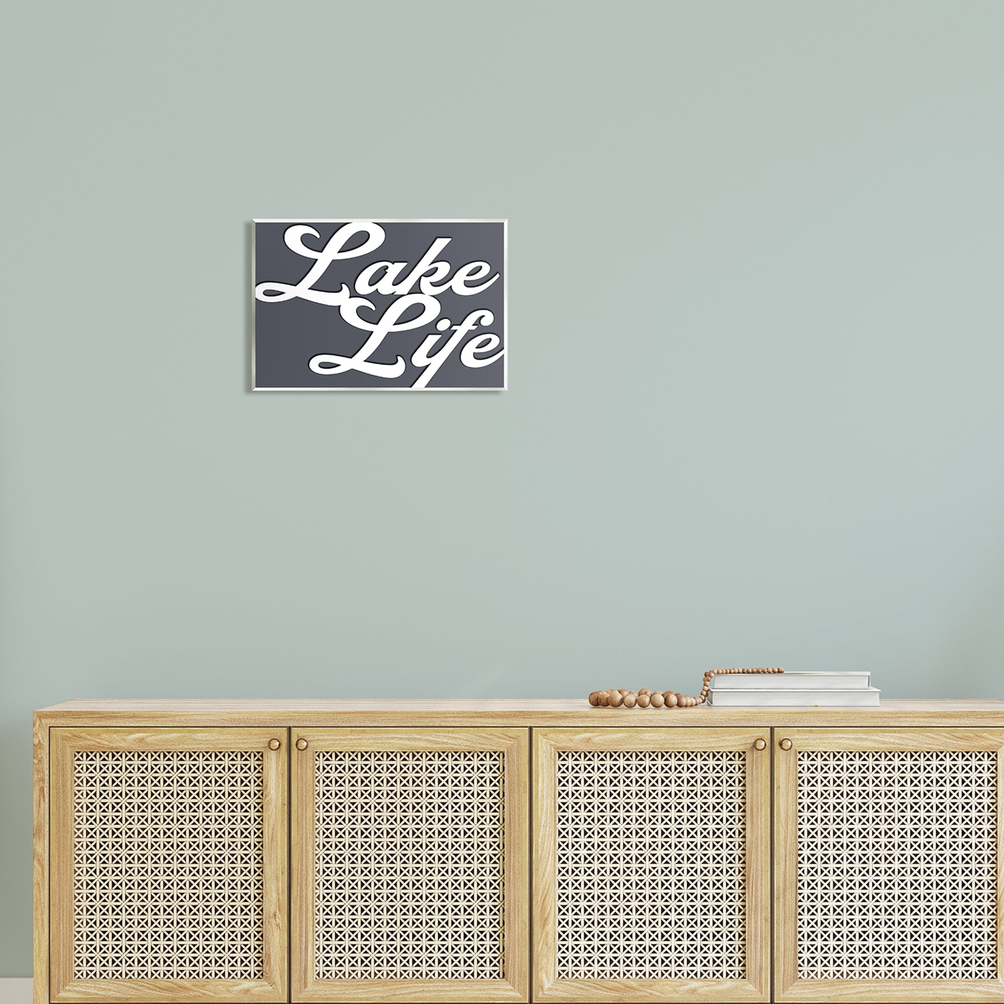 Stupell Lake Life Nautical Phrase Landscape Painting Wall Plaque Unframed Art Print Wall Art
