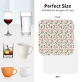 thumbnail image 6 of Lsque Rose Flowers Pattern 4" Drink Coasters Set of 4, PVC Leather Absorbent Coasters, Table Coaster Set Decorative Coffee Cup Coasters Housewarming Gift -Square, 6 of 6