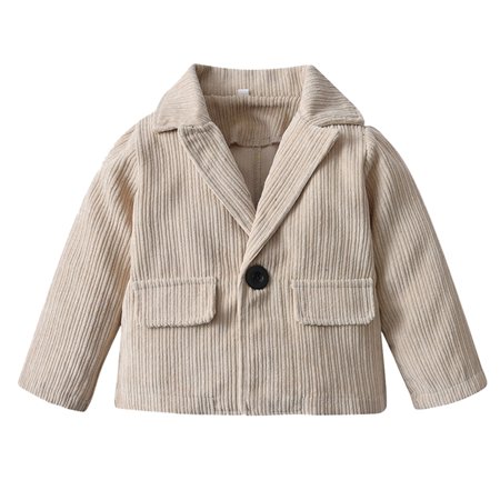 

nsendm Kids Toddler Baby Girls Boys Autumn Winter Solid Cotton Long Sleeve Jacket Coat Clothes Boys Outerwear Outerwear BG1 6-12 Months