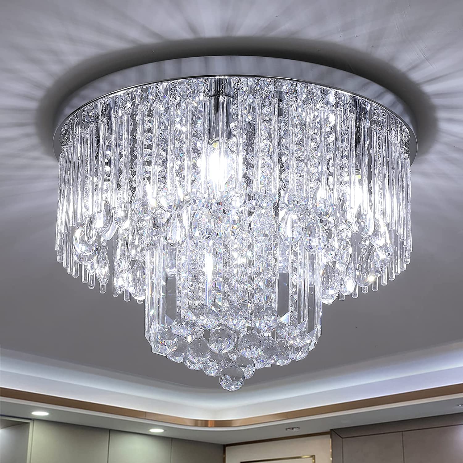 crystal raindrop chandelier lighting