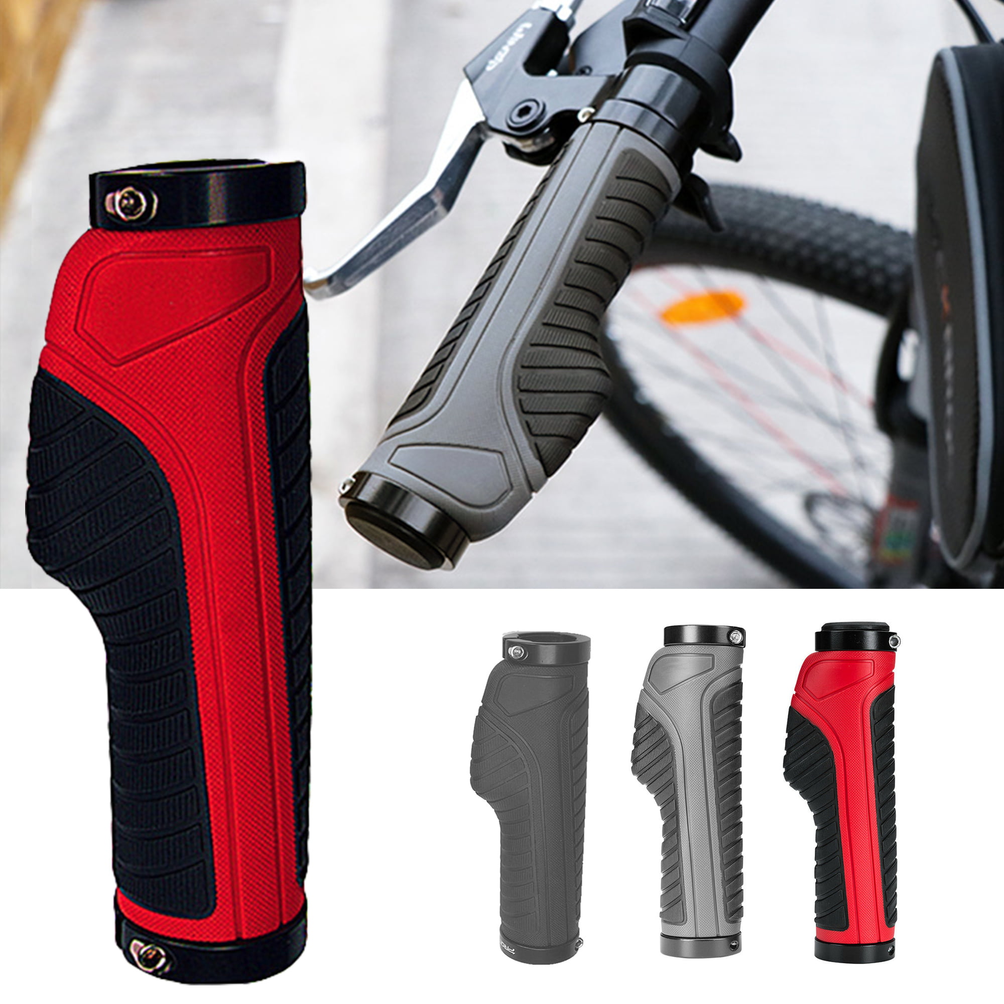Details about  / Bicycle Handlebars Grip Ergonomic Anti-skid Comfortable Bar Ends MTB Accessories