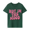 thumbnail image 1 of Camiseta para mujer traje de verano Activewear camisa de cuello redondo para mochilero playa Verde, 1 of 7