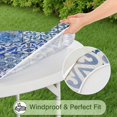 thumbnail image 5 of Floral Bohemian Round Table Cover Stretch Fit, 52-56 Inch Elastic Edge Cloth for Kitchen and Party Decor, 5 of 7