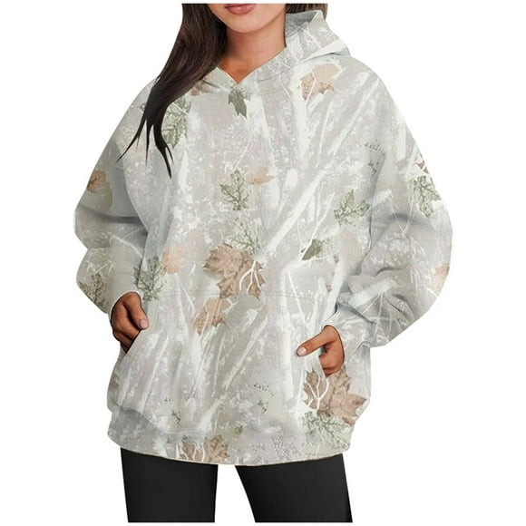 2025 Women's Hoodies & Sweatshirts Women's Camo Hoodie Maple Womens Long Zip Up Hoodie Sweatshirt Leaf Print Oversized Sweatshirt Camo Sweatshirt Long Sleeve Hoodies with Pullover