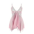 HAJGJP Babydoll Lingerie for Women Floral Snap Crotch Teddy Chemise