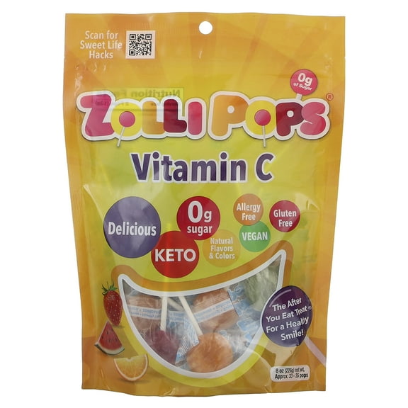 Zollipops Vitamin C, Approx. 33 - 35 Pops, 8 oz (226 g)