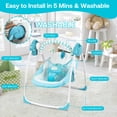thumbnail image 4 of Yadala Baby Swing, Foldable Baby Swing for Infants with Adaptable Speeds, Music, 0-9 Months, Blue, 4 of 8