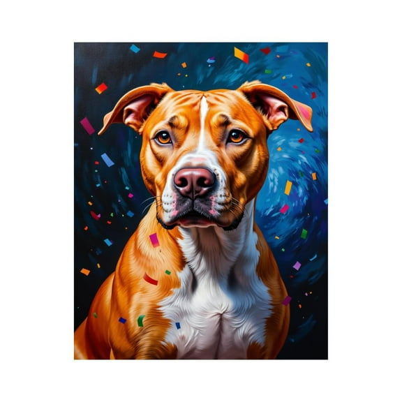 Paint By Numbers Kit for Adults Beginner - DIY Colorful Dog Celebration Art Canvas Painting Kits for Adults, Frameless Paint By Number for Adults for Home Wall Decor 16x20 Inch