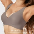 Deep V Bras for Women No Underwire Comfort Wireless Bralettes Adjustable Seamless Plunge Bra