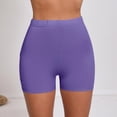 thumbnail image 5 of UVEASISHA Women's Biker Shorts with Pockets High-Waisted Butt Lifting Stretchy Leggings Breathable Lightweight Athletic Pants Purple XL, 5 of 6