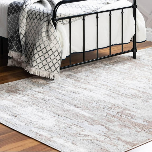 Rugs.Com Caspian Collection Area Rug ‚Äì 4' x 6' Beige Low-Pile Rug Perfect For Entryways, Kitchens, Breakfast Nooks, Accent Pieces
