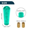 thumbnail image 6 of Unique Bargains Car Shift Knob 15cm Front Shift Lever Knob Universal for Automatic and Manual Vehicle Acrylic Green with 2 Adapter 1 Set, 6 of 6