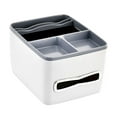 thumbnail image 3 of Car Armrest Storage Box Cup Holder ,Garbage Cans ,Phone Holder ,Tissue Storage, Organizer for Card Key Paper Towels Small Items gray white, 3 of 8