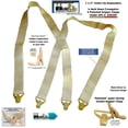 thumbnail image 4 of Holdup Brand Under-Up Series light tan hidden Suspenders with patented Tan Gripper Clasp, 4 of 4