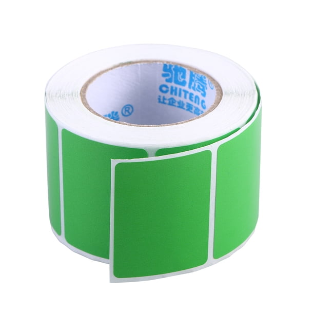 Etiquetas de transferencia térmica en blanco, papel de impresora, pegatinas adhesivas de envío (verdes)
