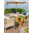 thumbnail image 5 of Outdoor Tablecloths with Umbrella Hole & Zipper, Sunflower Tablecloth Rectangle 60x84 Inch, Yellow Flowers Summer Botanical Wooden Waterproof Table Cloth, Patio/Pool/Picnic Table Covers, 5 of 8