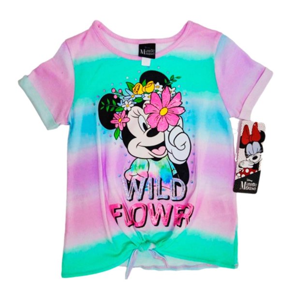 Playera Minnie Mouse Multicolor para Niña Talla 4