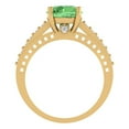 thumbnail image 4 of 2.21ct round cut green Zircon 18k yellow gold Bridal Wedding Engagement Promise Anniversary Ring for Women size 9, 4 of 7