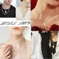 thumbnail image 2 of Broken Heart Necklace Women Men 316L Stainless Steel Best Friend BFF Foever Pendant 18k Gold/Rose Gold Plated Two Half Hearts Pendants Lover Couples J, 2 of 5