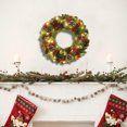 thumbnail image 1 of Decoración para colgar puertas de ratán con corona de Navidad | Guirnalda de plástico sintético multicolor | Interior y exterior Acento de Hotel Festivo | 11,8 pulgadas de diámetro | 1pc, 1 of 6