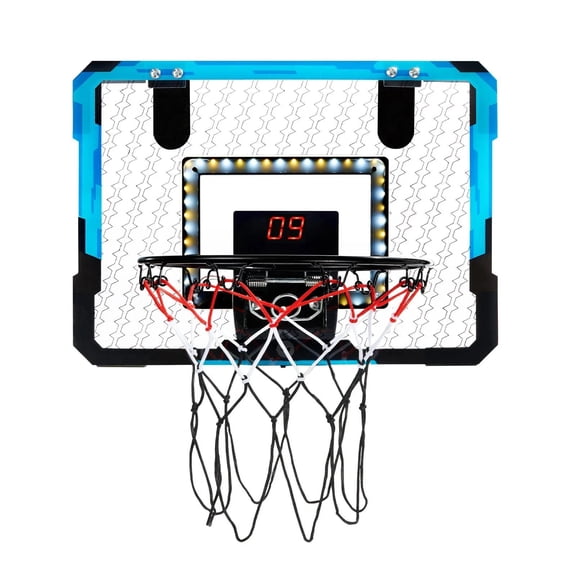 Basketball Hoop with LED Lights Scoreboard Basketball Hoop for Indoor