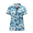 thumbnail image 6 of Whosucclay Hibiscus Pattern Breathable Tennis Shirts, Polyester Polo Shirts Moisture Wicking Lightweight Workout Tennis Activewear for Golf Bowling Hiking Size XX-Large, 6 of 10