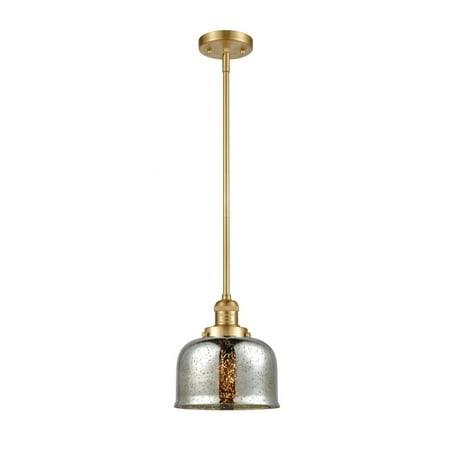 

Innovations 201S-SG-G78-LED Large Bell 1 Light Mini Pendant part of the Franklin Restoration Collection Satin Gold