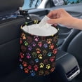 thumbnail image 4 of Jeiento Puppy Dog Paw Car Garbage Can Holder Organizer Storage Box Auto Trash Bin Accessory with Adjustable Buttons Collapsible Automotive Trash Container Fit for SUV Trucks Van Sedans, 4 of 7