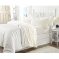 thumbnail image 2 of Great Bay Home Solid Velvet Plush Warm and Cozy Fleece Sheet Set (King, Off White), 2 of 7