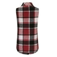 thumbnail image 4 of Girls Sleeveless Plaid Jacket Lightweight Button up Vests Casual Color Block Comfy Fall Winter Outerwear New Sleeveless Vests for Girls Plus Size Red 14-15 Years, 4 of 8