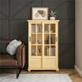 thumbnail image 4 of Ameriwood Home Aaron Lane Bookcase with Sliding Glass Doors, Golden Haze Yellow, 4 of 14